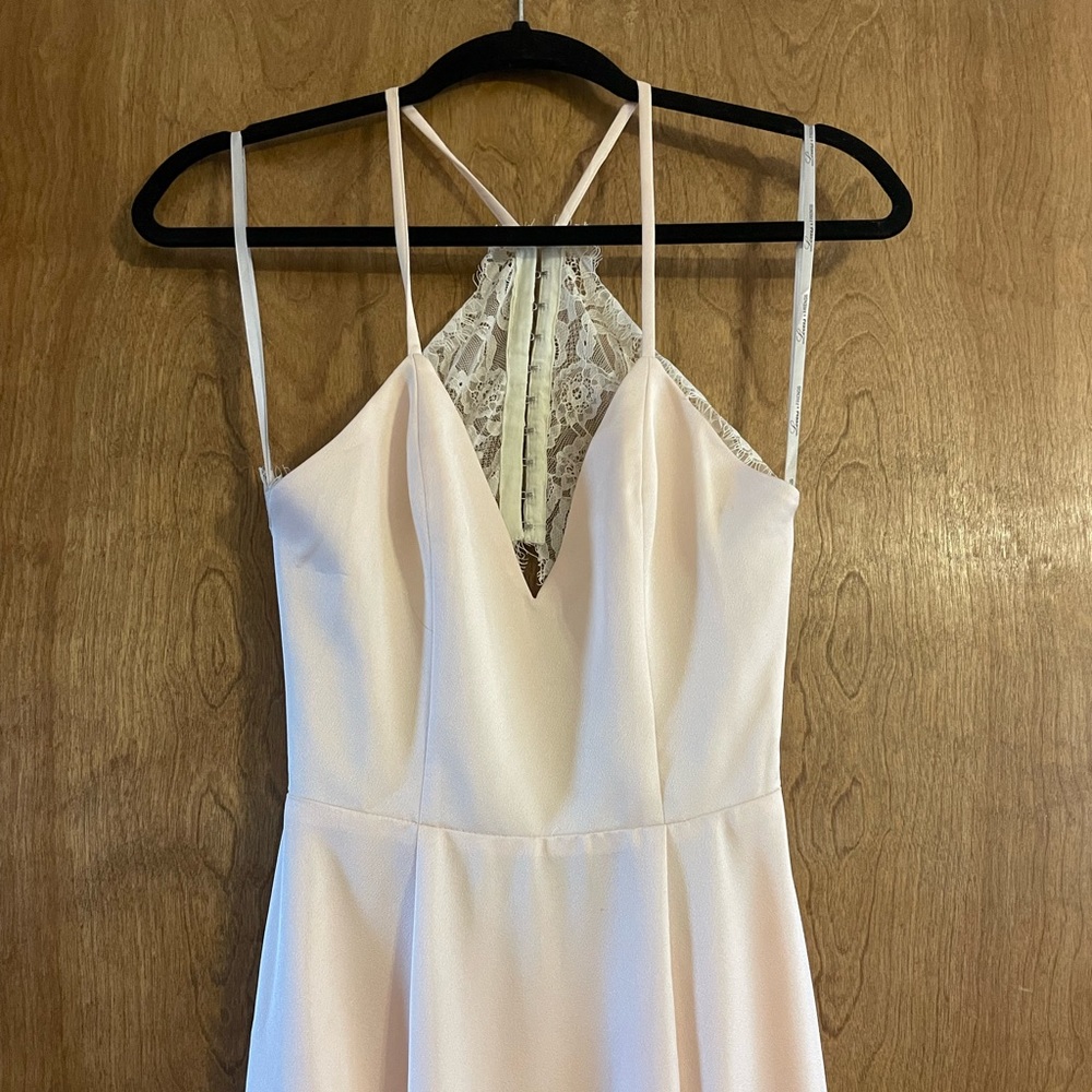 LOVERS + FRIENDS BLUSH FORMAL BRIDESMAID WEDDING DRESS (0)